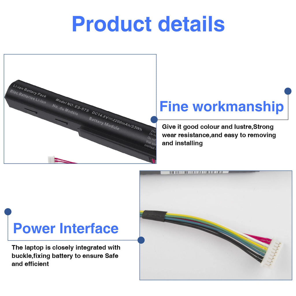 AS16A5K AS16A8K 4ICR19/66 Battery for Acer Aspire E15 E5-575 E5-576G F5-771G