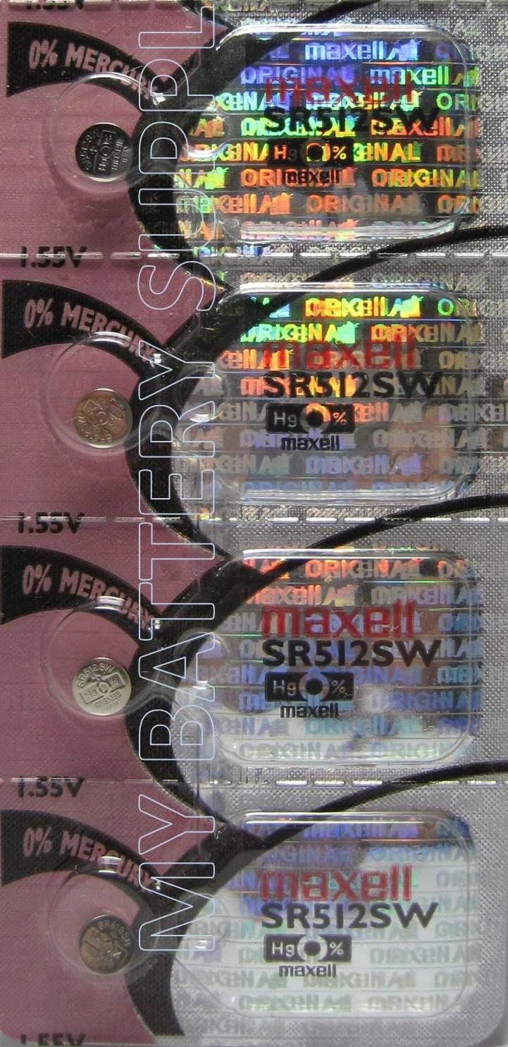 4 NEW MAXELL 335 SR512SW WATCH BATTERIES
