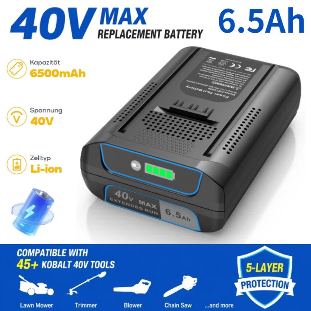 For Kobalt 40V MAX 6.5 Ah Extended Run Li-Ion Battery KB440-03 KB540-06