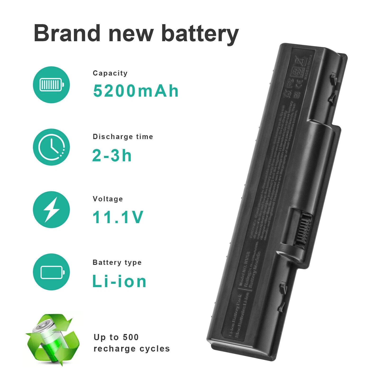 NEW Laptop Battery Gateway NV52 NV53 NV54 NV56 NV58 NV59 AS09A56 AS09A73 AS09A75
