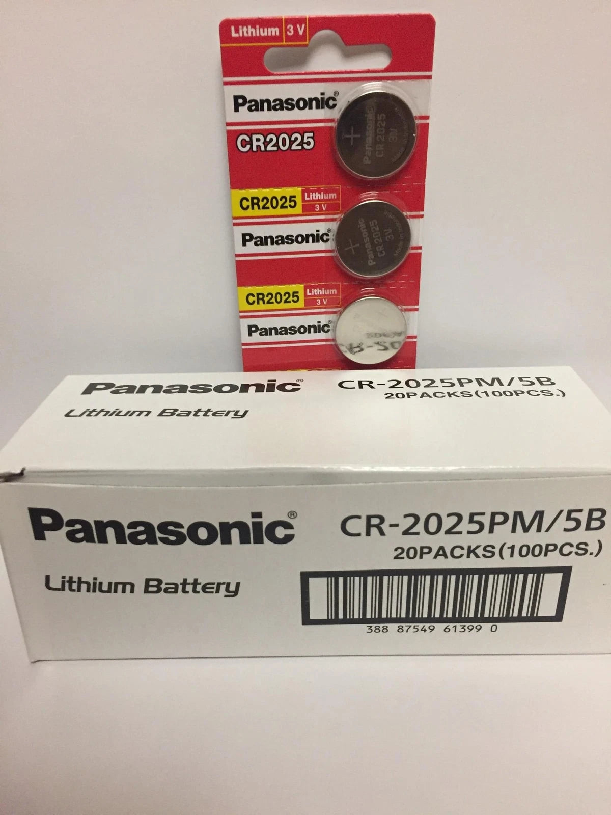 50 Batteries-Panasonic CR2025 DL2025 ECR2025 3V Lithium Coin Battery- EXP 2030