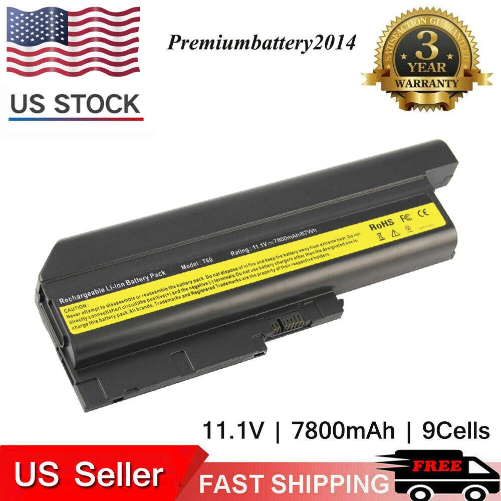 9 Cell Battery for IBM Lenovo ThinkPad T61 T61p T60 R61 R61i R60 T500 W500 R500