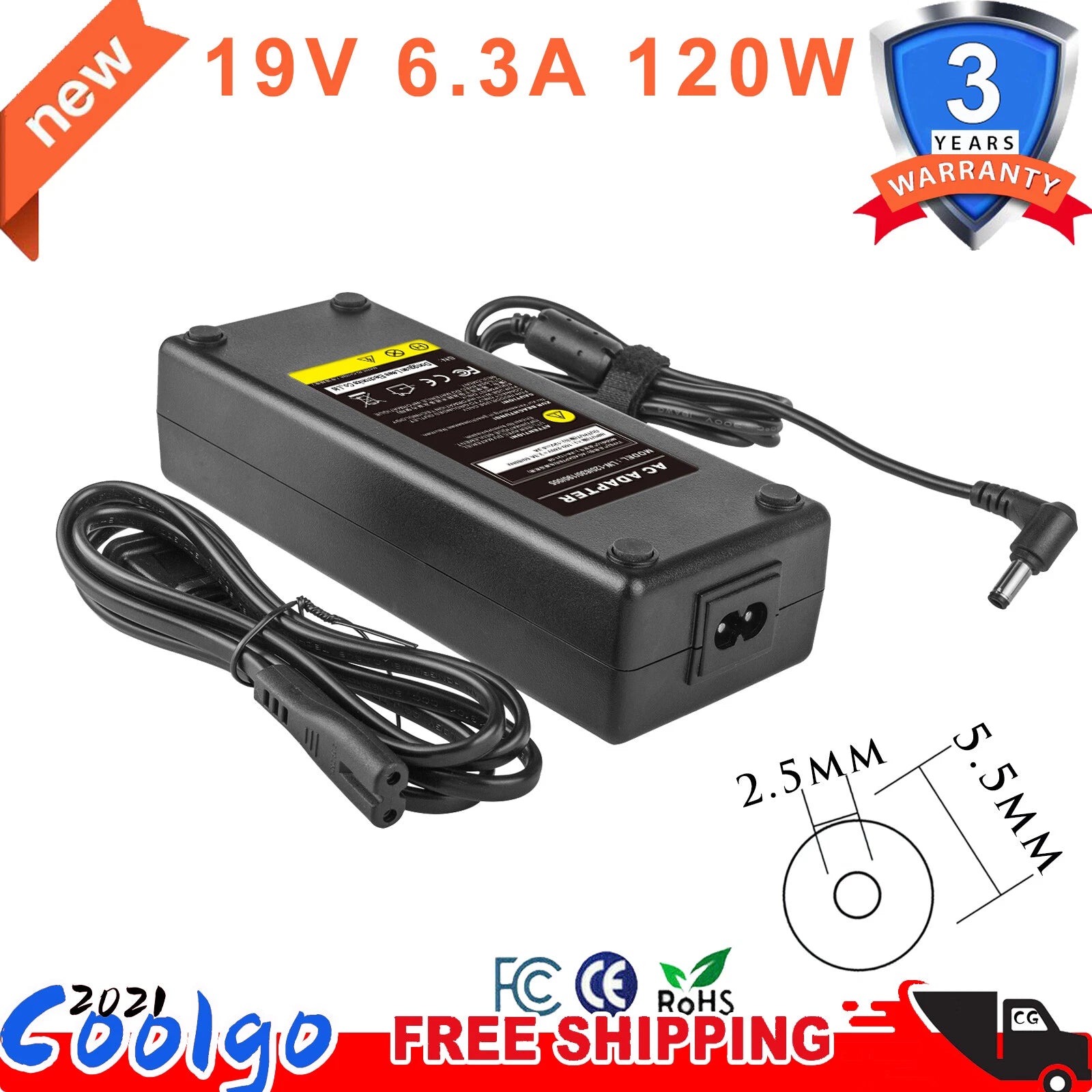 New 120W 19V AC Adapter Charger Power For ASUS N56JR-DS71 PA-1121-28 ADP-120RH B