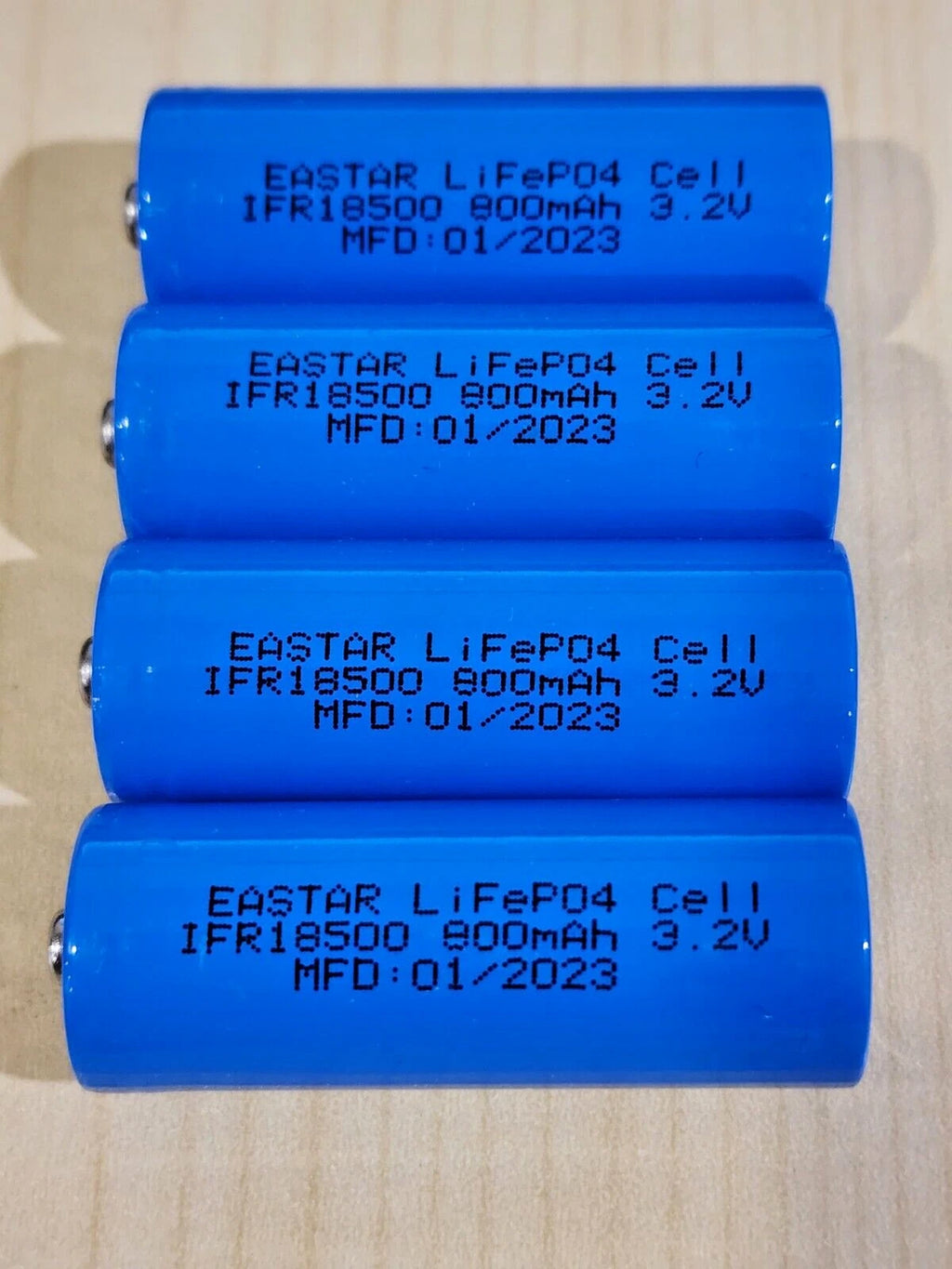 10 pc IFR 18500 3.2v LiFePO4 RECHARGEABLE BATTERY solar lights b.top MFG 01/2023