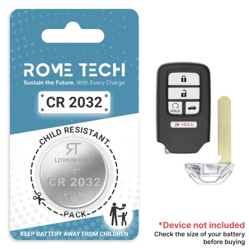 Key Fob Battery Replacement for Honda Accord Hybrid 2022 2021 2020 2019 2018