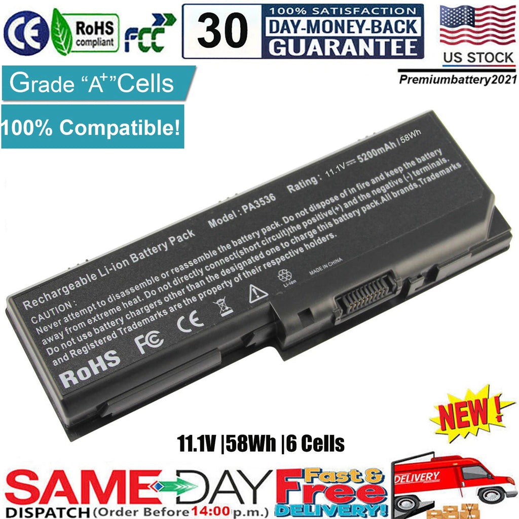 6 Cell Battery for Toshiba PA3536U-1BRS PA3537U-1BAS L350 L355-S7907 PABAS100