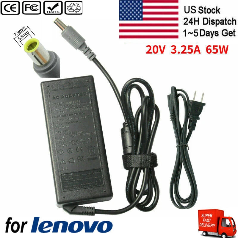 65W AC Adapter Charger For Lenovo Thinkpad X100e X120e X121e X130e X131e X200 US