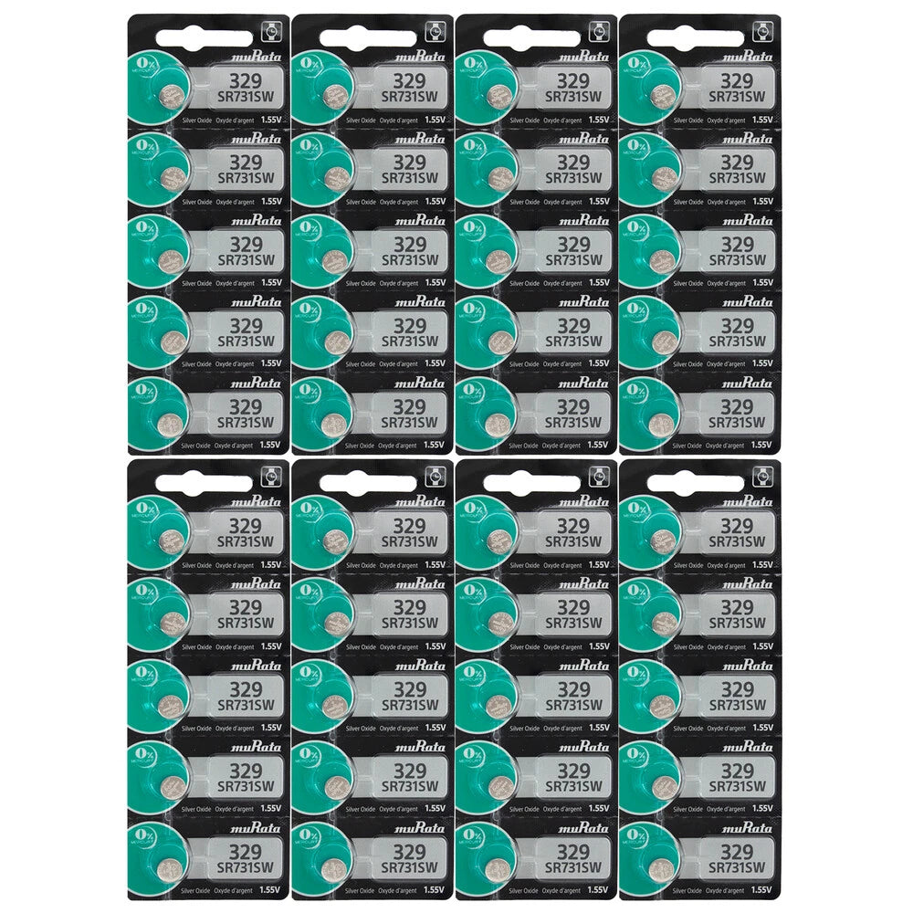 Murata 329 SR731SW Button Cell Silver Oxide Watch Battery(40pcs)