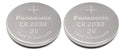 2 x SUPER FRESH Panasonic ECR2032 CR2032 Lithium Battery 3V Coin Cell Exp. 2028