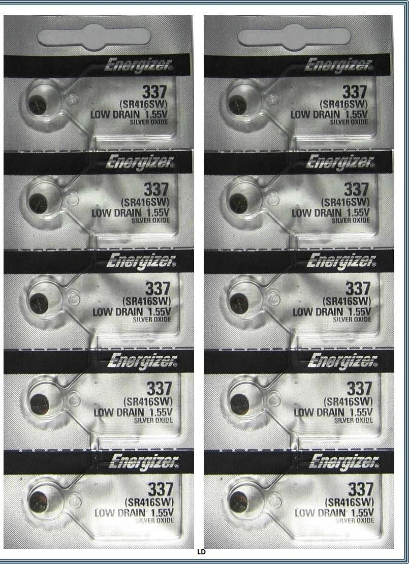 ENERGIZER 337 SR416SW WATCH BATTERIES SR416 D337 V337 Sealed Authorized Seller