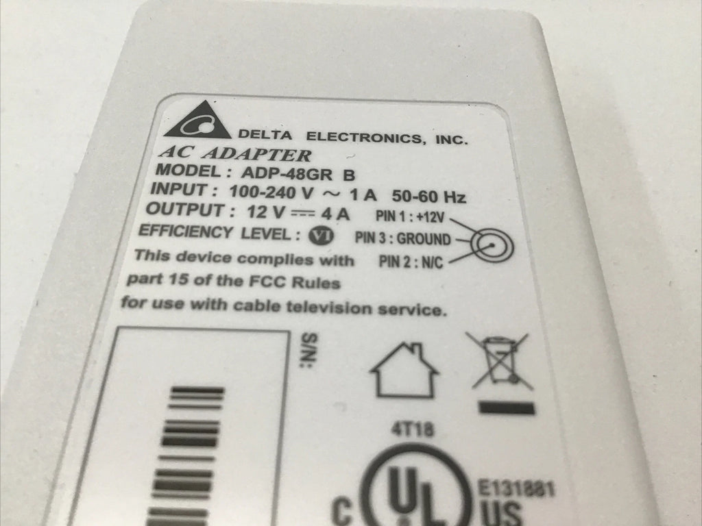 Delta 48W AC Adapter 100-240V 12V 4A Charger ADP-48GR B Power Supply 7.4mm tip