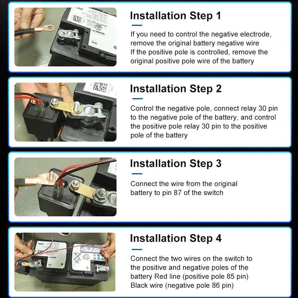 Car Battery Disconnect Switch Remote Control Power Kill Master Isolator Cut Off