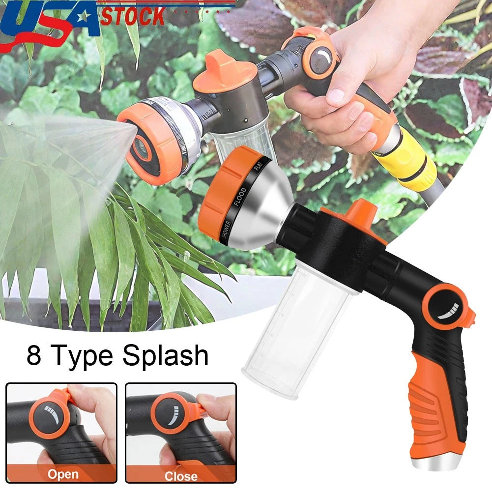 Garden Hose Nozzle/Spray Gun Nozzle 8 Patterns Water Nozzle/High Pressure Spray