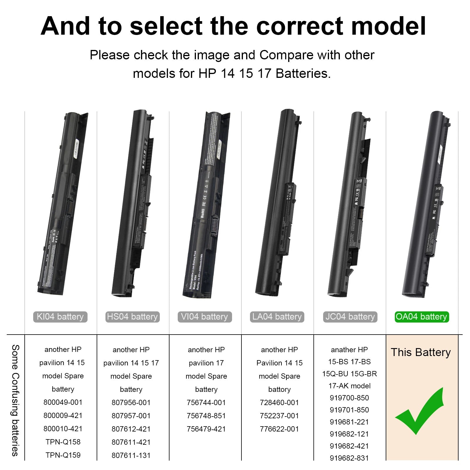 Battery OA04 OA03 For HP 15-D035DX 15-g013dx 15-D 15-D037DX 15-G070NR 15-R030WM