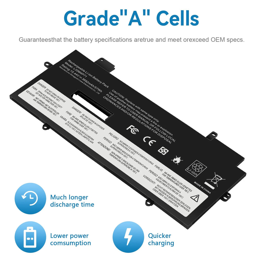 L20C4P71 L20D4P71 L20M4P71 Battery For Lenovo ThinkPad X1 Yoga Carbon 2021 2022