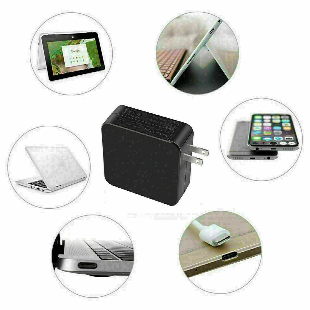 65W USB-C Charger PD Power Adapter For Samsung Galaxy Book Pro 360 13.3" 15.6"