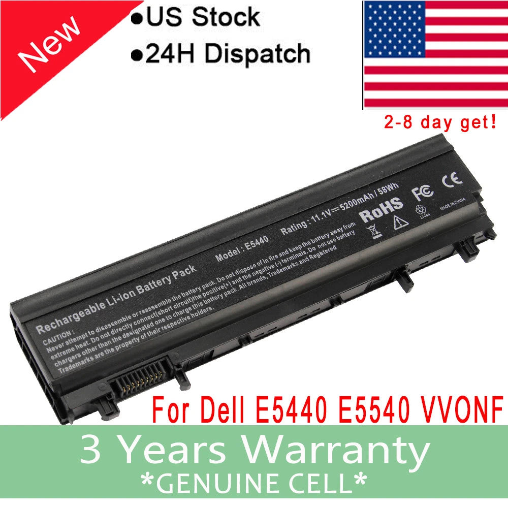 Battery For Dell Latitude E5440 E5540 Type VV0NF 451-BBIE 11.1V 58Wh
