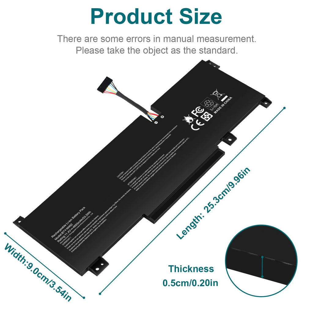 BTY-M492 Battery For MSI KATANA GF66 Pulse GL66 GL76 Sword15 A11U 11.4V-53.5WH