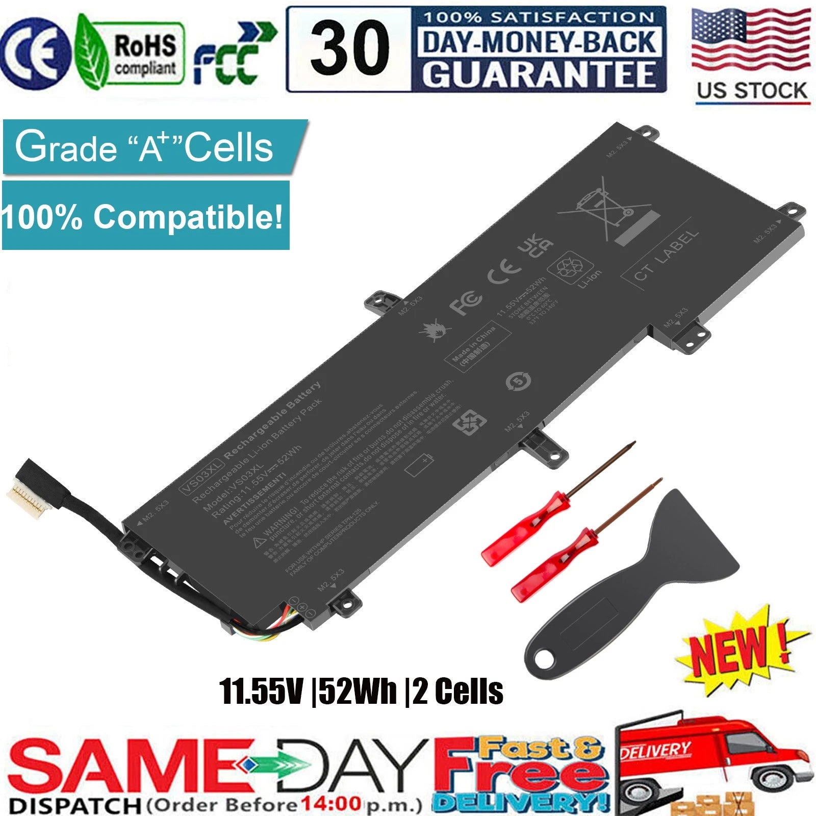 ?VS03XL BATTERY FOR HP ENVY 15-AS000 15-AS068NR 15-AS133CL 15-AS020NR 849047-541