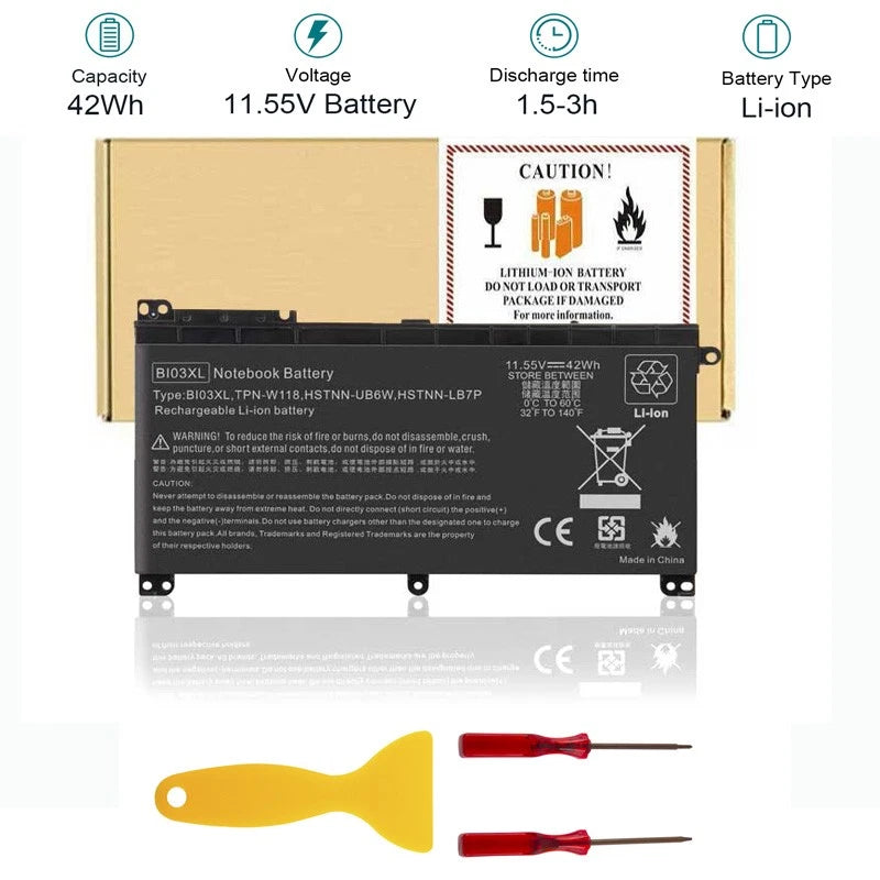 for HP Pavilion x360 M3 B103XL Battery TPN-W118 42Wh 844203-855 BI03XL ON03XL