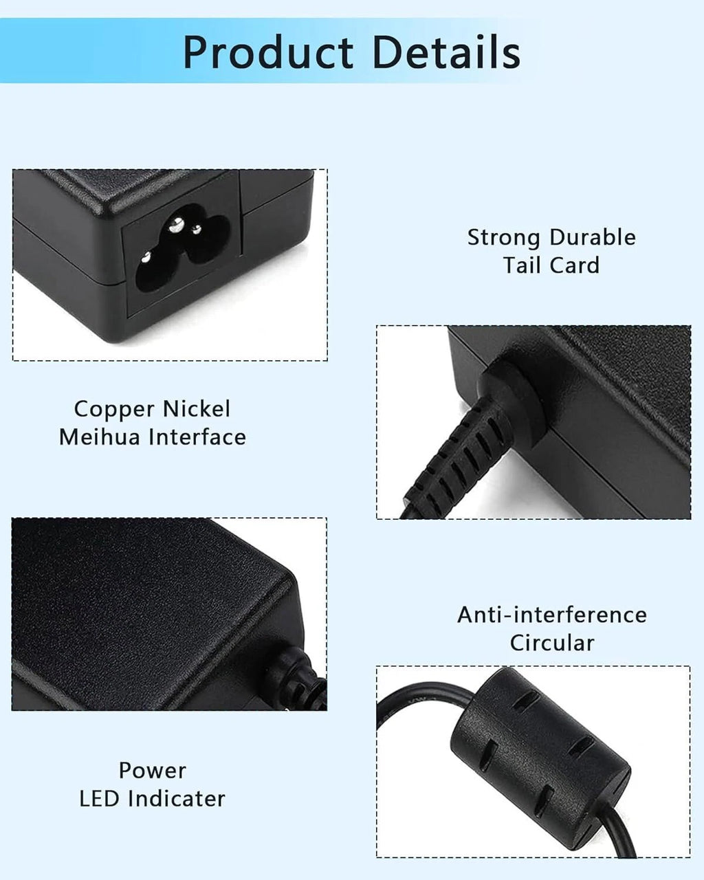 65W 19V 3.42A Laptop Charger for Acer Aspire 1 3 5 Series A315 A515 A314 A317