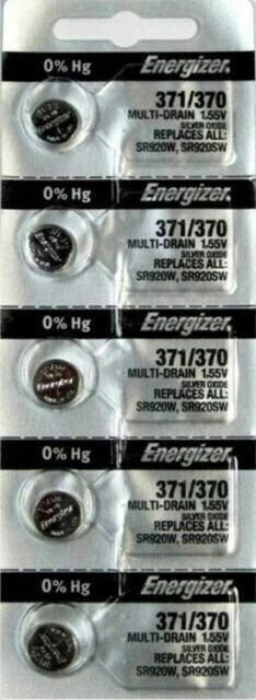 6 Pcs Energizer Watch Batteries 371 / 370 SR920SW SR920W