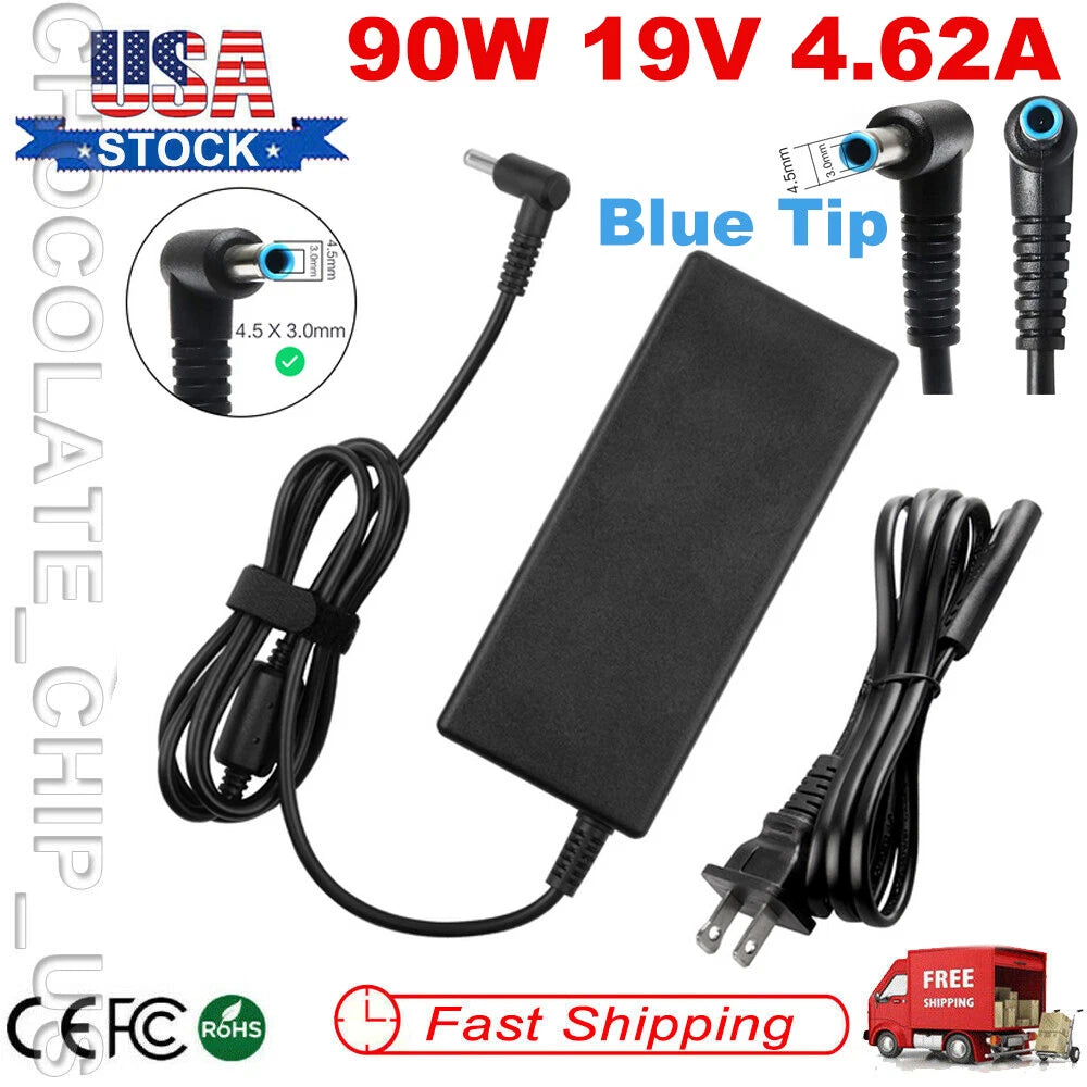 90W Charger For HP EliteBook Folio 1040 G1 G2 G3 840-G5 AC Adapter 4.5 Blue Tip