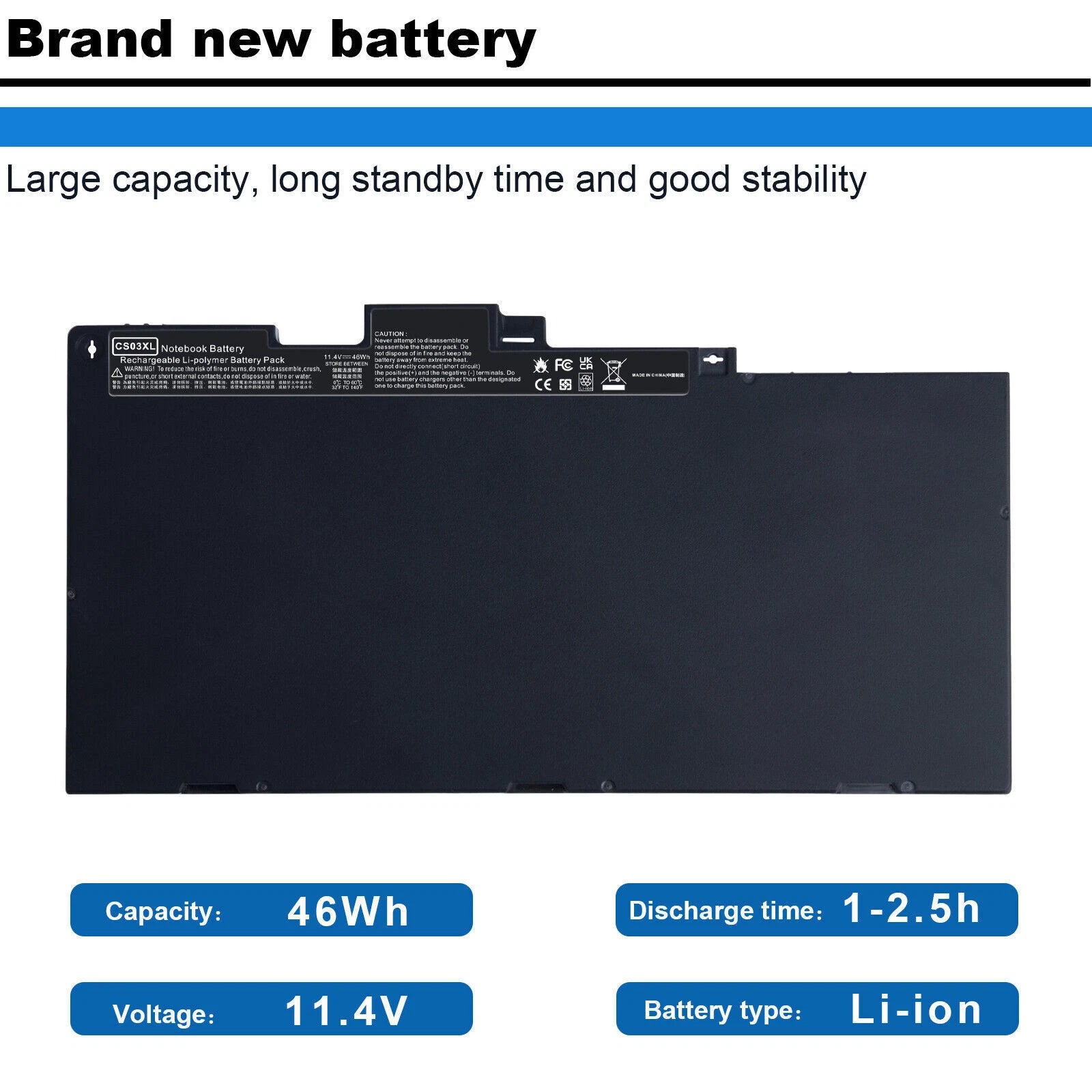 CS03XL Battery for HP Elitebook 745 840 850 G3 G4 854108-850 800513-001 Notebook
