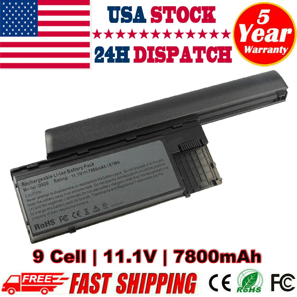 9 Cell Battery For DELL LATITUDE D620 D630 D640 TC030 PC764 Precision M2300