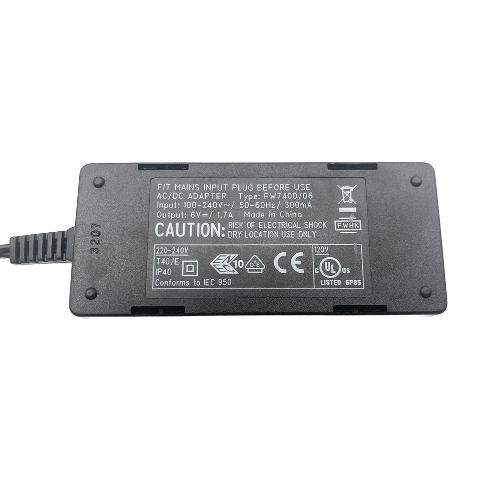 New Genuine Promethean FW7400/06 Adapter Power Supply 6V 1.7A Charger 4x1.7mm