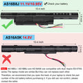 AS16B8J Battery for Acer Aspire E5-575G E5-575G-53VG F5-573G F5-573G-50BM 11.1V