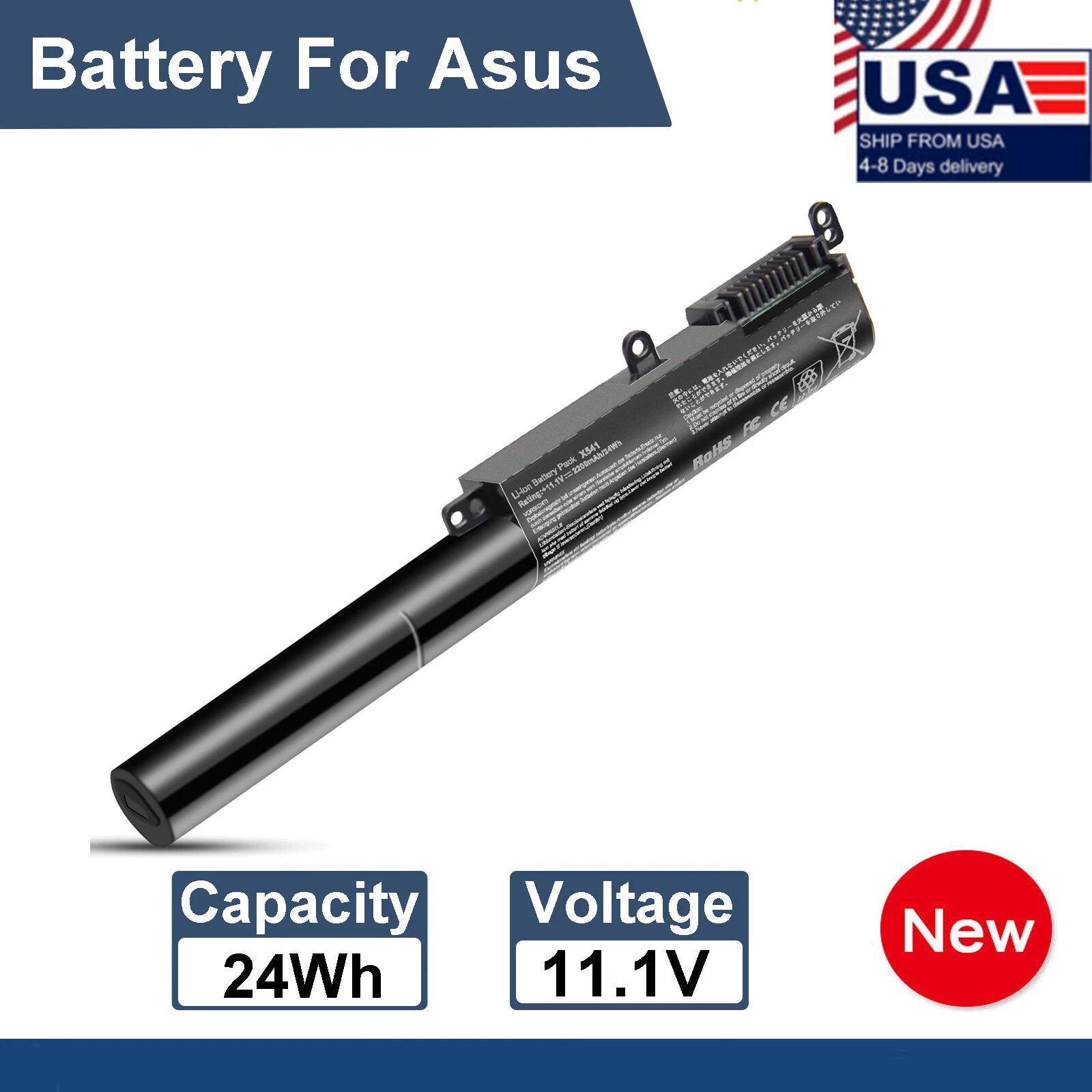 Replace Battery A31N1601 For ASUS X541U X541UA X541UV F541UA R541U R541UA X541S