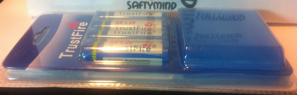 Brand New "4" TF 1.2V 2500mAh Rechargeable NiMH AA Battery, w/ Case