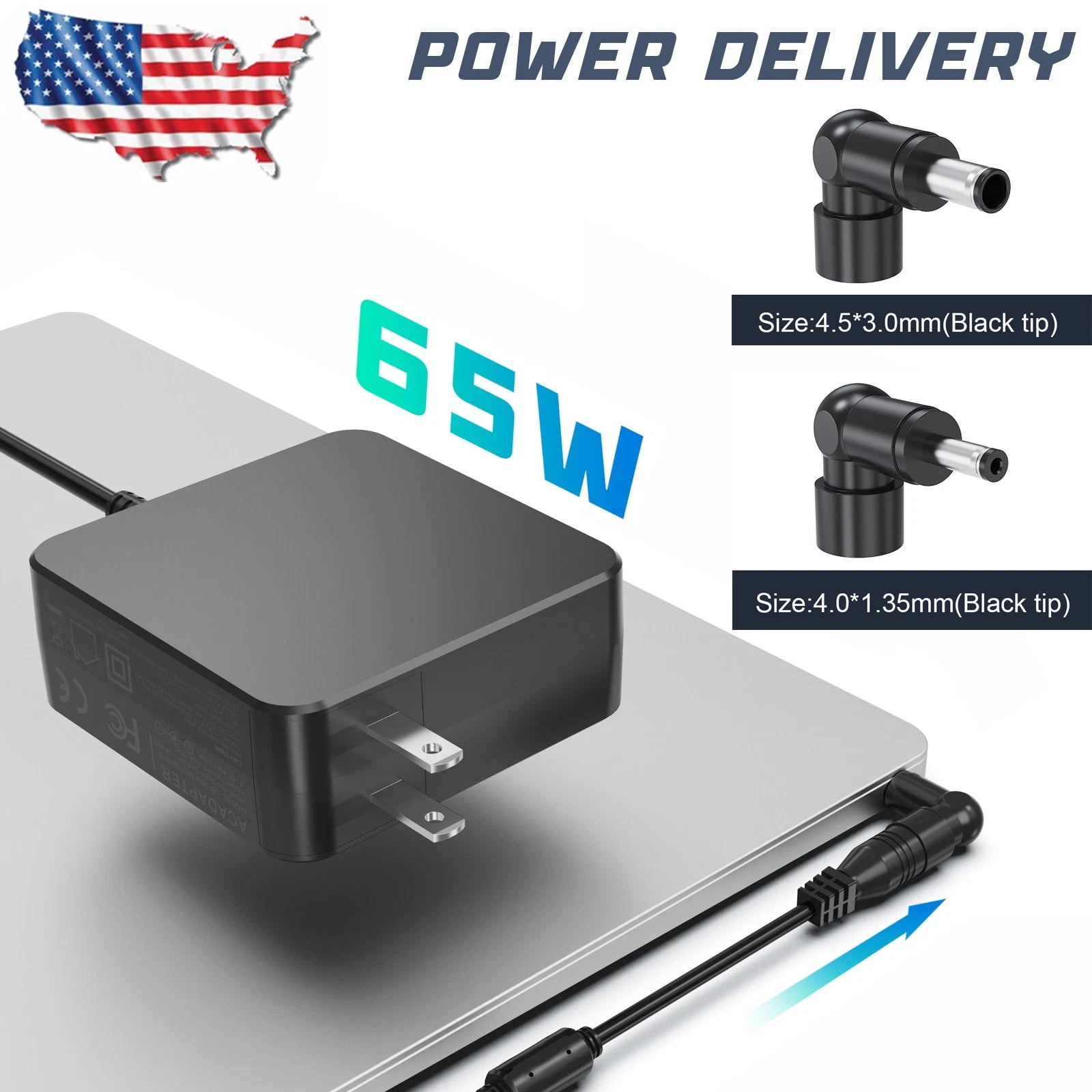 45W/65W For ASUS Vivobook 14 F1402 12th Gen 19V AD2108320 4.5mm / 4.0mm Adapter