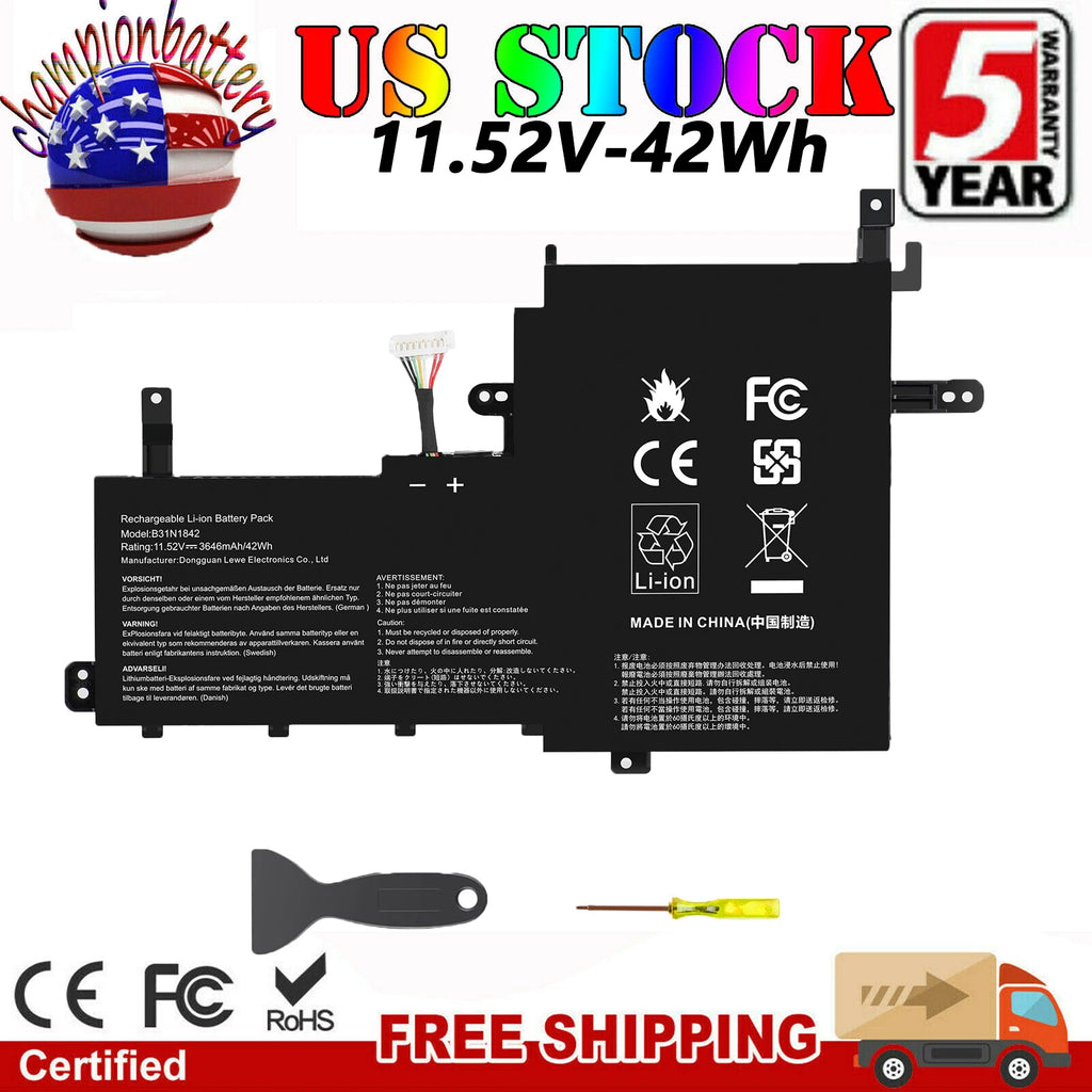 B31N1842 Battery For ASUS VivoBook 15 F513 M513 K513 S513 X513 S15 S531F 42Wh US