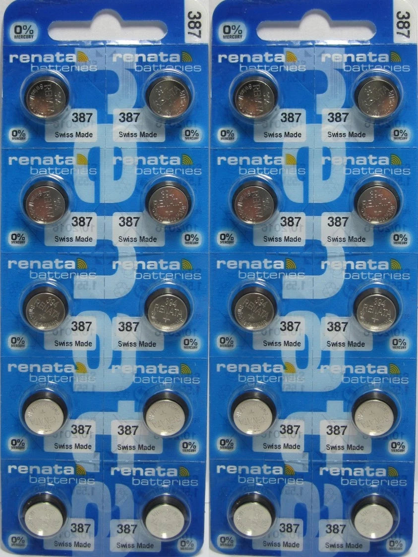 387S With Spacer Ring Batteries Replacement Watch Battery Renata x 20