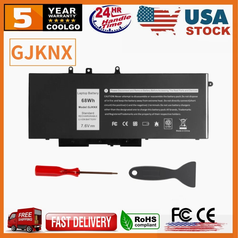 ?GJKNX Battery For Dell Latitude 5280 5480 5580 5490 5491 5580 5590 5591 Charger