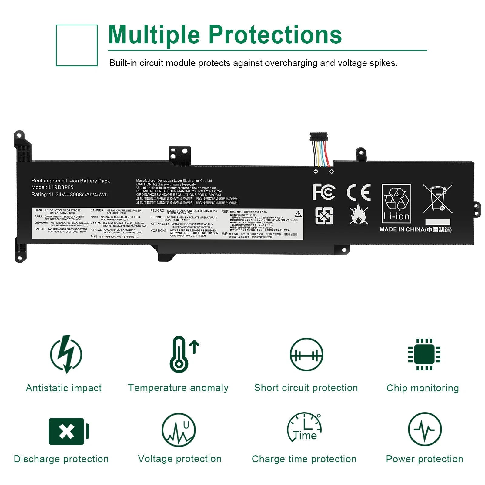 L19D3PF5 L19C3PF7 Battery for Lenovo IdeaPad 3-14IML05 3-14IIL05 Series 45Wh
