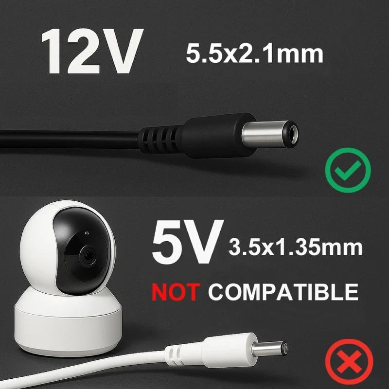 Security Camera Power Adapter with 8-Way Power Splitter 12V 5A for Annke IP BNC