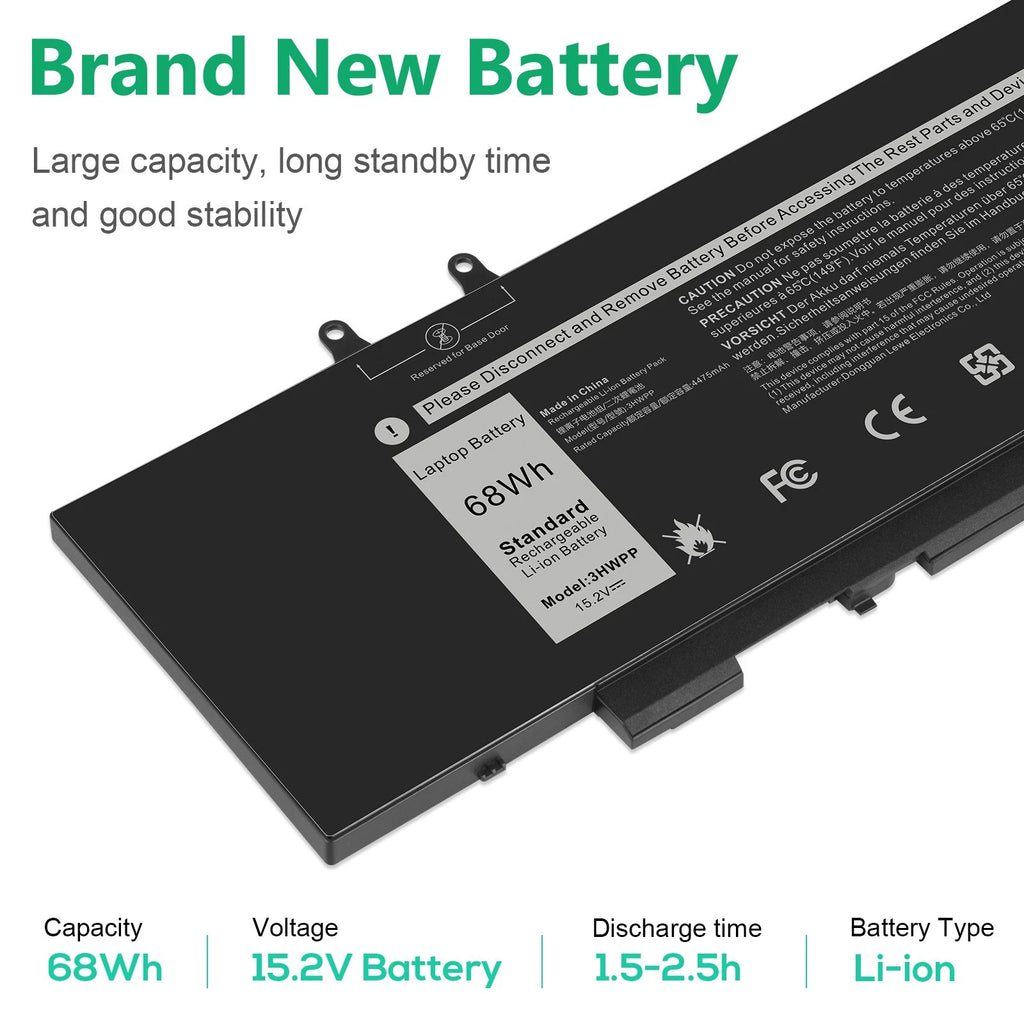 ?3HWPP /4GVMP BATTERY FOR DELL Latitude 5401 5410 5411 5501 5510 Precision 3541