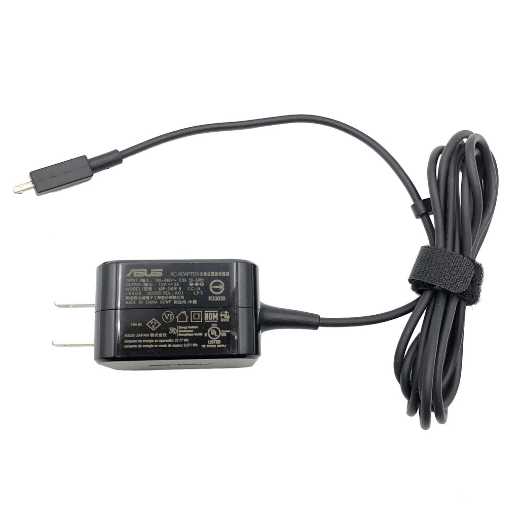 NEW Genuine 24W Asus AC Adapter Model ADP-24EW B 12V 2A Flat Square Tip OEM