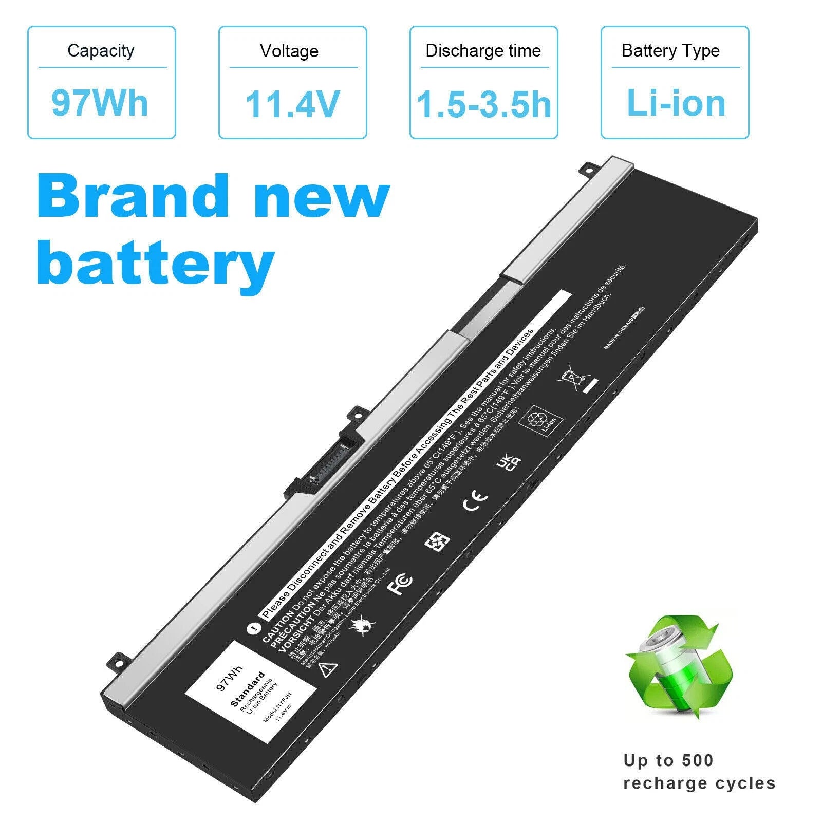 ?NYFJH Battery For Dell Precision 7530 7540 7730 7740 P74F P34E GW0K9 97Wh NEW