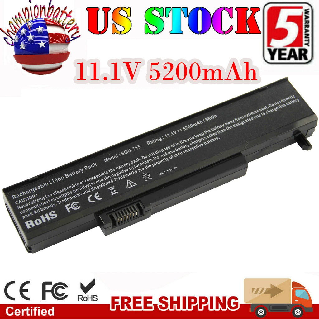 Laptop Battery for Gateway SQU-715 SQU-719 SQU-720 W35044LB-SP W35044LB W35052LB