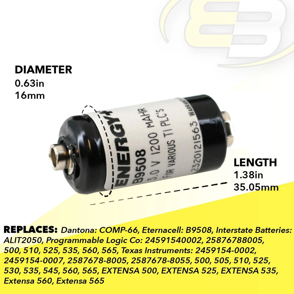 3V PLC Battery For Texas Instruments 2459154-0002, 2459154-0007, 2587678-8005