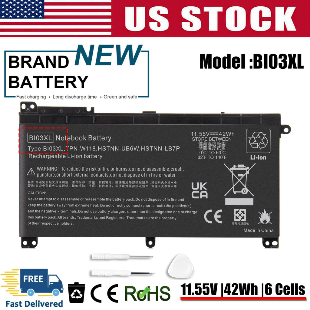 ?BI03XL Laptop Battery for HP Pavilion X360 13-U 14-AX HSTNN-UB6W 843537-541 NEW