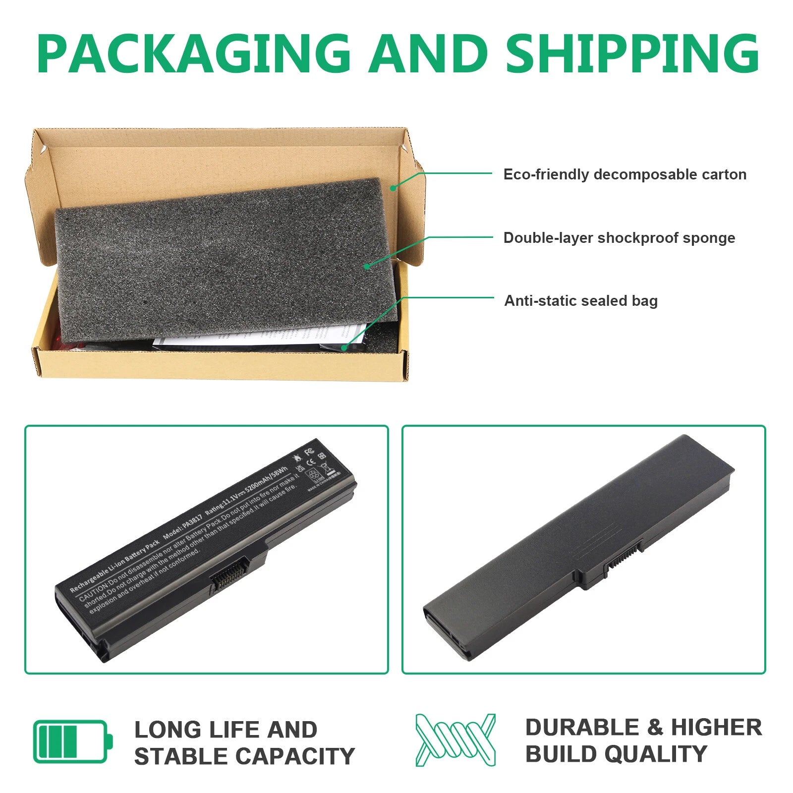 PA3817U-1BRS PA3819U-1BRS Battery for Toshiba Satellite L640 L645 L650 L655 L670