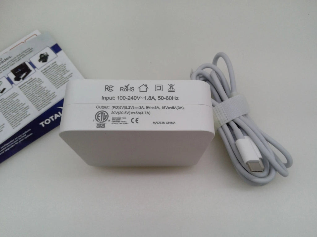 New /Sealed Total Micro W036 100W(96W) USB-C Power Adapter MX0J2AM/A-TM