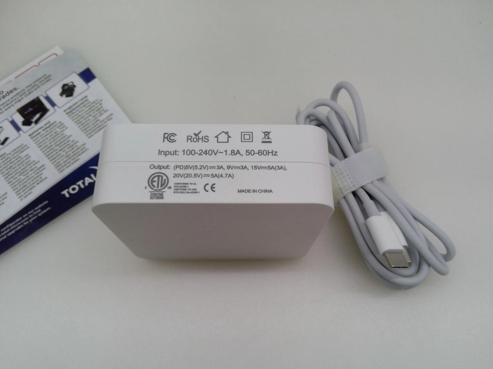 New /Sealed Total Micro W036 100W(96W) USB-C Power Adapter MX0J2AM/A-TM
