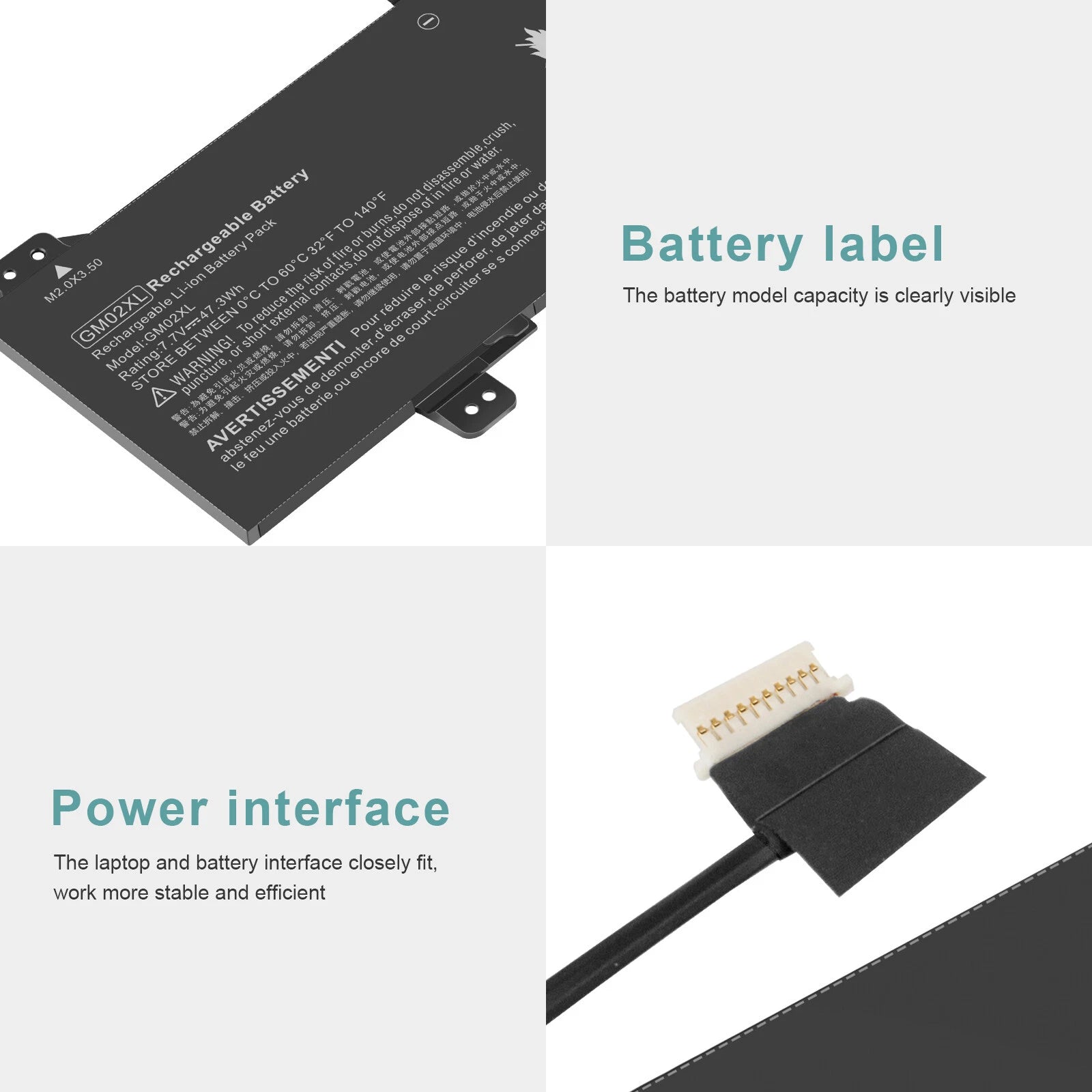 GM02XL GMO2XL Battery for HP Chromebook 11 G6 G7 EE /14 G5 /X360 11 Series