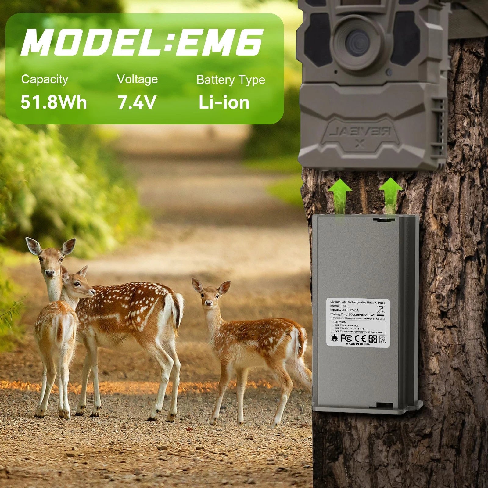 2pcs Battery For Tac-tacam Reveal X XB SK PRO 2.0 3.0 LTE Cellular Trail Camera
